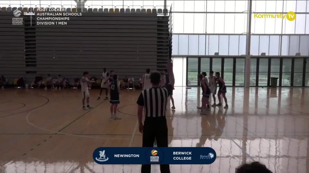 Replay: Newington v Berwick College (U20 Men Div 1 SF) - 2024 Basketball Australia Schools Championships Day 4