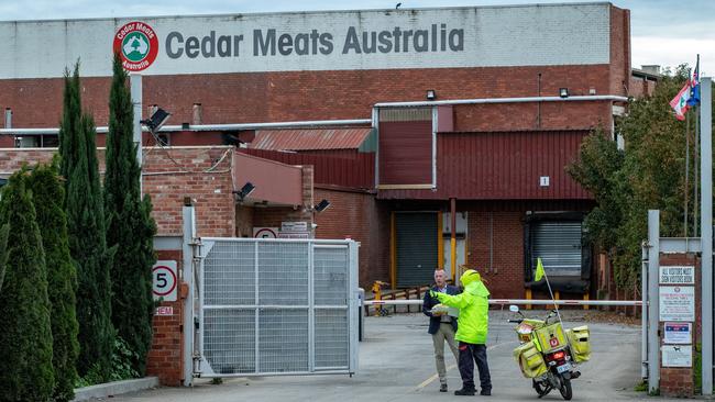 Cedar Meats staff have returned to isolation following a staff member testing positive for coronavirus during the Victoria’s second wave of infections. Picture: Getty Images