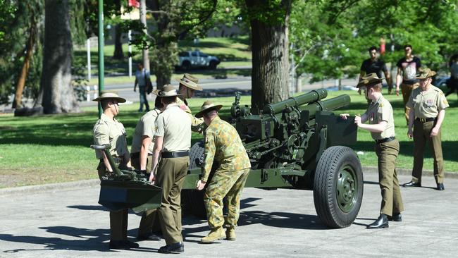 Australians gathered around the country to mark 100 years since the end of the Great War. Picture: AAP Image/James Ross