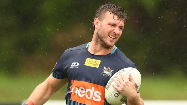 GOLD COAST, AUSTRALIA - MARCH 09: Jai Arrow during a Gold Coast Titans NRL training session at Titans High Performance Centre on March 09, 2020 in Gold Coast, Australia. (Photo by Chris Hyde/Getty Images)