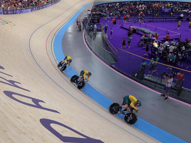 Australia’s pursuit cyclists have set a thundering pace in Paris to put the world on notice. Picture: AFP