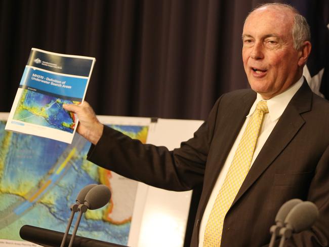 Warren Truss with the latest search area refinement in Canberra. Picture: Gary Ramage