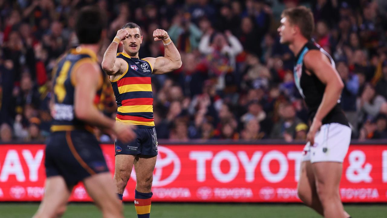 Taylor Walker booted seven goals against the Power. Picture: Sarah Reed/AFL Photos