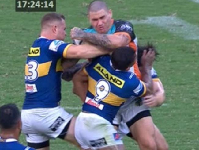 The Russell Packer collision with Kaysa Pritchard.