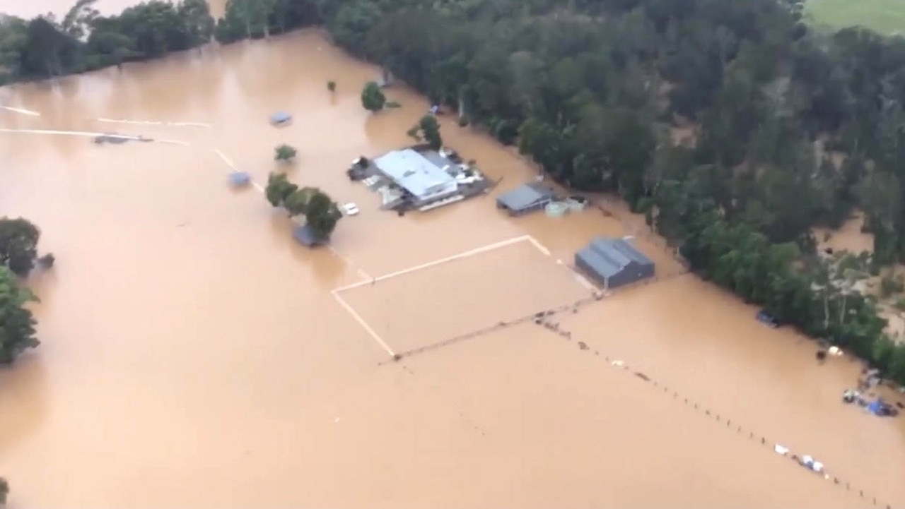 Flood waters have also smashed NSW’s mid-north Coast. Picture: Nathan Edwards