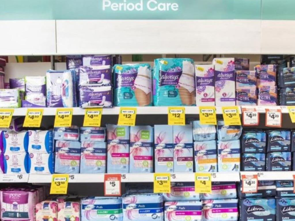 Many Aussies are struggling to afford essential period products. Picture: Dallas Kilponen