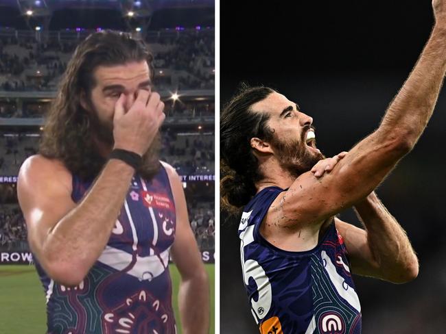 Alex Pearce was moved to tears after his stunning late goal against Collingwood.