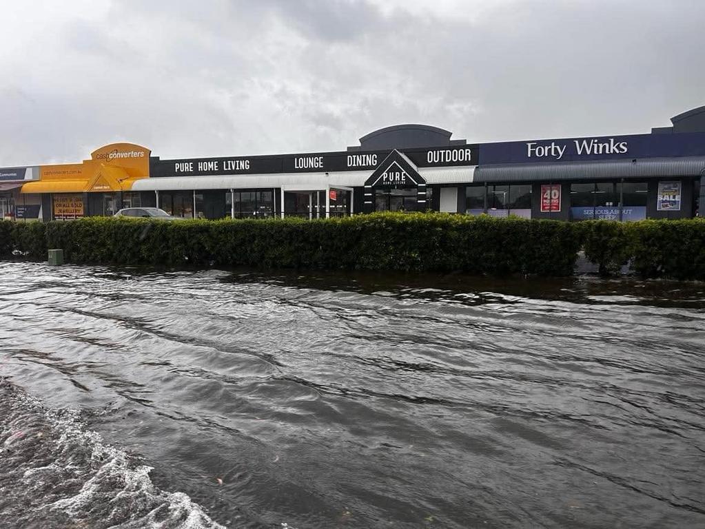 Flooding in Hervey Bay during the wild weather on Sunday brought by ex-Tropical Cyclone Alfred. Photo: Sharnee Ann