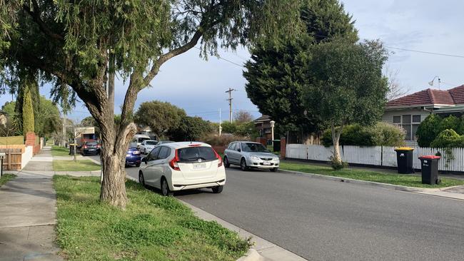 The scene of a hit-run involving five-year-old Shriyanash Singh on Thursday.