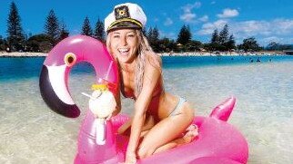 Leticia Boyce, 24, from Coolangatta makes the most of the sunshine at Tallebudgera Creek. Picture: Nigel Hallett.