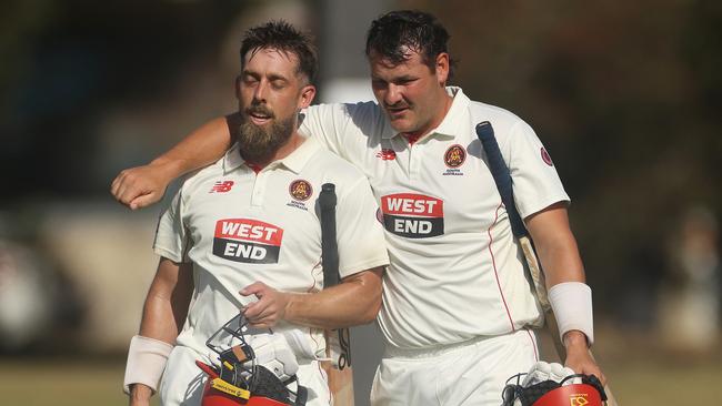 Lehmann and Manenti walk off winners. Picture: Daniel Pockett/Getty Images