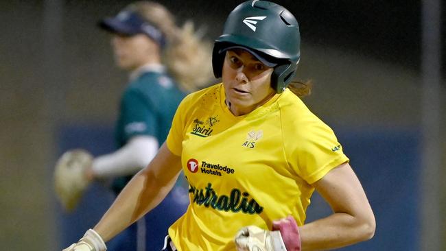 Aussie Spirit's Jade Wall is hoping to earn a spot on the Australian women's Olympic softball team at a pre-games training camp in Japan. Photo Supplied