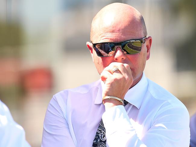 Trainer Matthew Dunn is seen during the Ladies Day Raceday at Aquis Park on the Gold Coast, Saturday, January 6, 2018. (AAP Image/Albert Perez) NO ARCHIVING, EDITORIAL USE ONLY