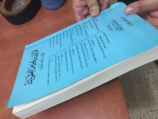 The Baabda Palace of Justice judge's handbook of penal codes, that Judge Abdullah will review. Picture: Supplied