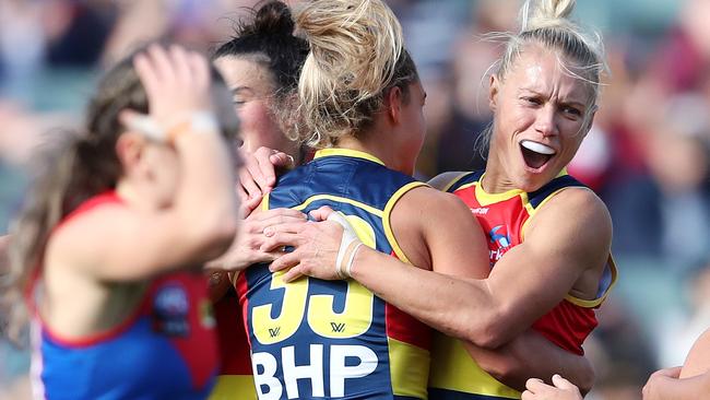 Erin Phillips and the Crows will get another chance at an AFLW flag in their home state. Picture: AFL Photos/Getty Images