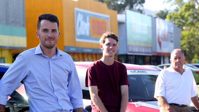 Aaron, 27, Flynn, 19, and their father Ross Dunkerton all took part in the 2019 Targa Great Barrier Reef in separate cars. PICTURE: STEWART MCLEAN