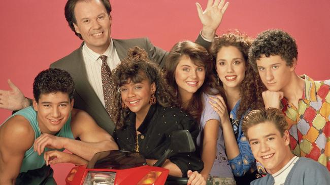 Saved by the Bell: Mario Lopez as Alabert Clifford 'A.C.' Slater, Dennis Haskins as Mr. Richard Belding, Lark Voorhies as Lisa Turtle, Tiffani Thiessen as Kelly Kapowski, Elizabeth Berkley as Jessie Spano, Mark-Paul Gosselaar as Zachary 'Zach' Morris and Dustin Diamond as Screech Powers.