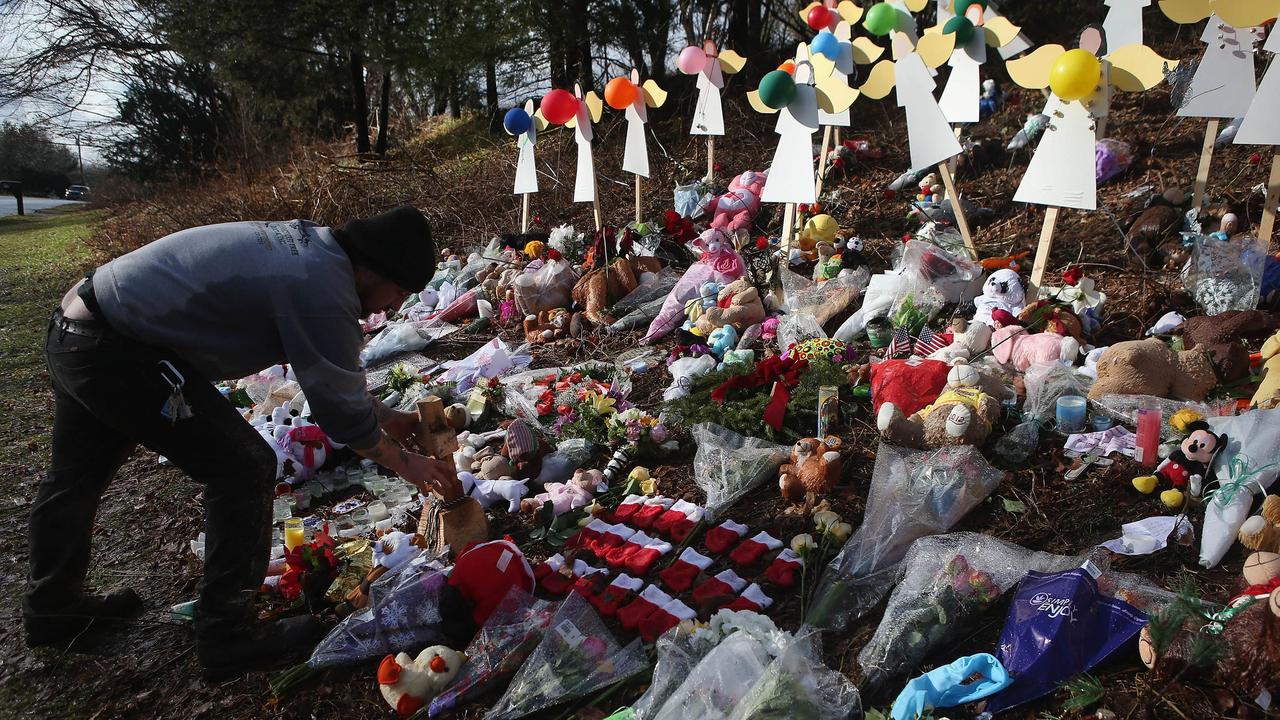 A total of 20 children aged between six and seven died in the tragic Sandy Hook school shooting. Picture: John Moore/Getty Images/AFP