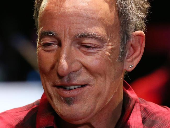 Bruce Springsteen and the E Street Band play their first show in Australia at Perth Arena tonight. Pictured - Fronting the media at the media call Picture: Daniel Wilkins