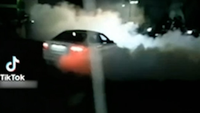 Footage of burnouts shared online.