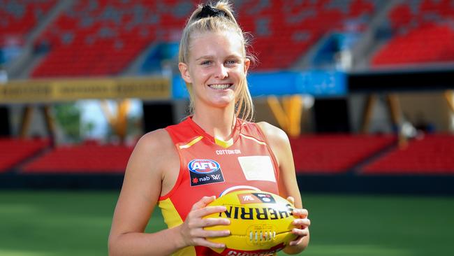 Serene Watson. Suns AFLW players at all-in media day. Pic Tim Marsden