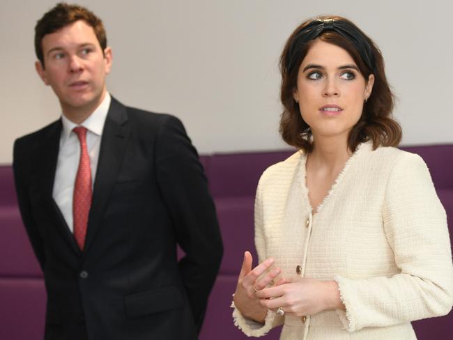 Princess Eugenie, with husband Jack Brooksbank, has paid tribute to her “grannie”. Picture: Getty Images