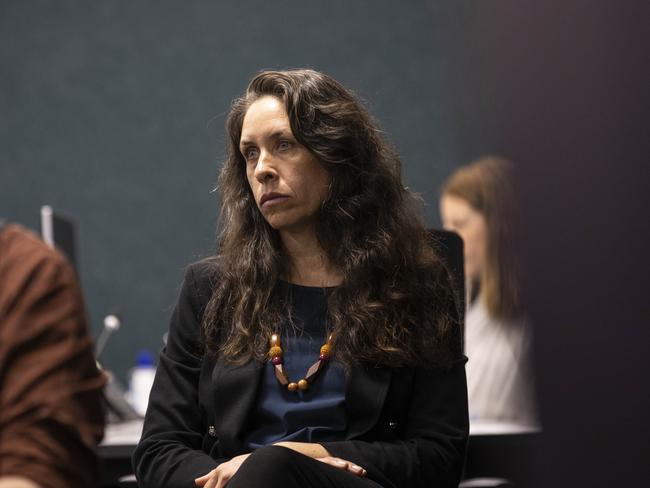 Children's Commissioner of Tasmania Leanne Mclean listening in the public gallery.  Commission of Inquiry into the Tasmanian Government's Responses to Child Sexual Abuse in Institutional Settings held in Hobart.  Picture: pool/ABC