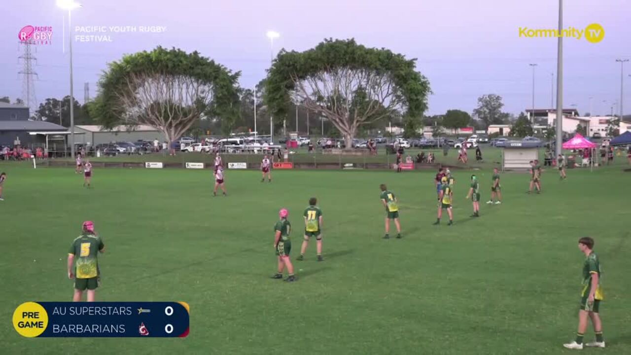 Replay: AU Superstars v Queensland Barbarians (U18 boys) - 2024 Pacific Youth Rugby Festival Day 2