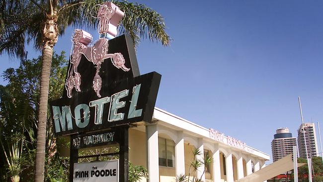 The old Pink Poodle Motel on the Gold Coast Highway.