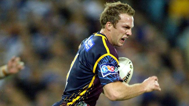 Darren Lockyer had silky skills and the ability to skip outside defenders. Picture: Mark Evans