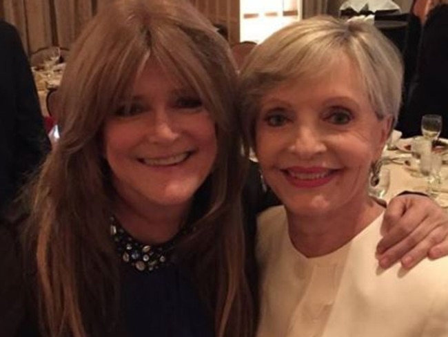 Susan Olsen, aka Cindy Brady, and Florence Henderson, aka Carol Brady.  Picture:  Facebook