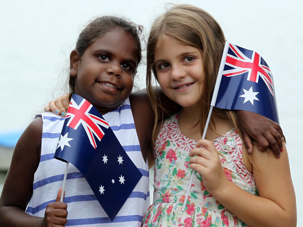 Australia Day 2017. Zena Ross and Isabel Lander at the Australia Day Celebrations at Wagstaffe. Picture: Mark Scott