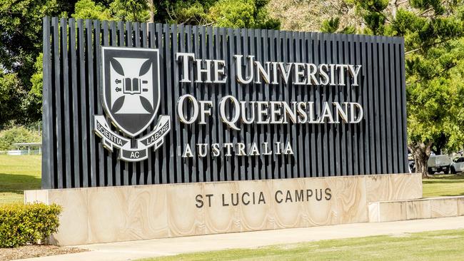 Posters have appeared around the University of Queensland campus heralding the arrival of the neopronoun, writes Mike O’Connor. Picture: Richard Walker