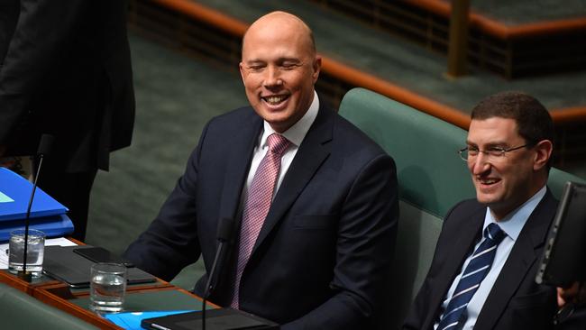 Peter Dutton during Question Time. Picture: AAP