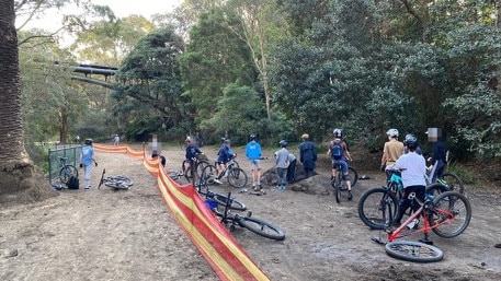 A photo of local BMX riders at Reid Park.