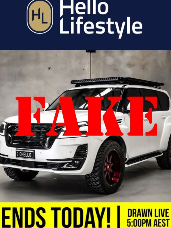 A Facebook post by Northern Territory Consumer Affairs relating to Hello Lifestyle's unlicensed online raffle to win a car. Photo: Supplied/Facebook