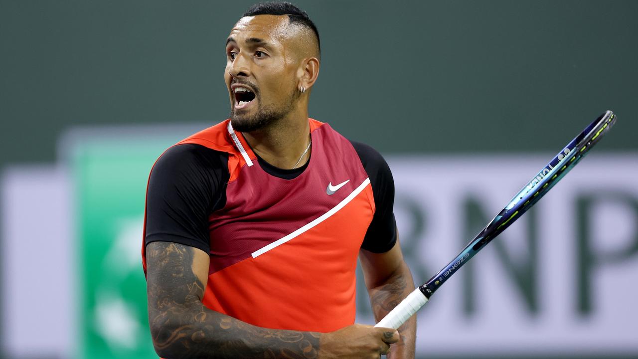 Nick Kyrgios was his usual rocks and diamonds. (Photo by Matthew Stockman/Getty Images)