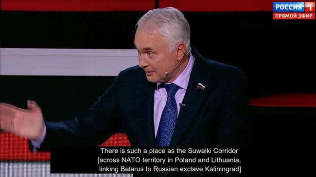 Colonel General Andrei Kartapolov gave an ominous warning about the Suwalki gap on Russian television. Credit: East2West