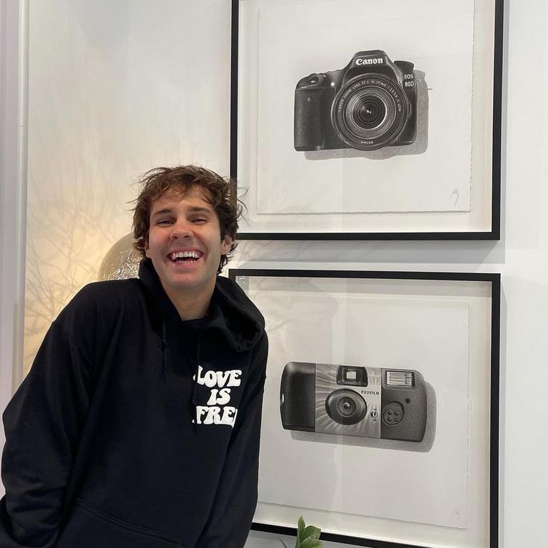 YouTube star David Dobrik has exited the buzzy start-up he helped found. Picture: Instagram/ @mmdessin