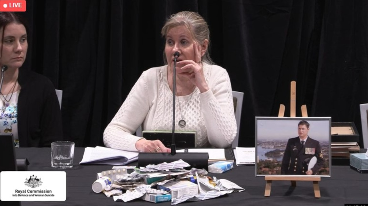 Julie-Ann Finney testifies before the Royal Commission Into Defence and Veteran Suicide in Melbourne on August 28, 2023. Picture: Supplied