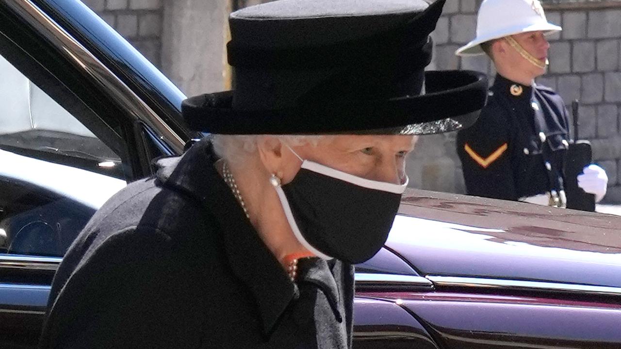 Queen Elizabeth II will not use black-edged stationery during her mourning period as is tradition but will use custom stationery featuring her crest in black. Picture: Getty Images