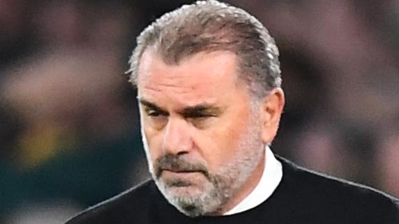 Celtic's Greek Australian head coach Ange Postecoglou during the UEFA Champions League Group F football match between Celtic and Real Madrid, at the Celtic Park stadium, in Glasgow, on September 6, 2022. (Photo by ANDY BUCHANAN / AFP)