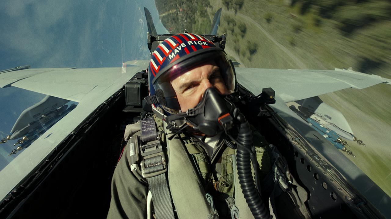 Tom Cruise in one of the real FA18 jets used in Top Gun: Maverick.