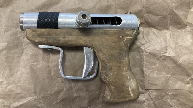 Two people charged after police seized two imitation firearms and a homemade firearm during two separate searches in the past week in Devonport. Picture: Tasmania Police