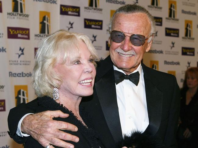 Stan Lee's wife Joan Lee died on July 6, 2017 in Los Angeles after reportedly suffering a stroke. She was 93 years old. Picture: Getty