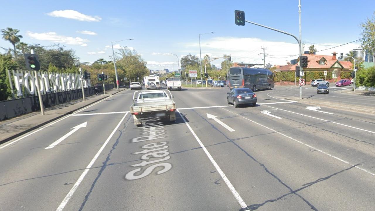 The collision happened on the corner of Ballarat Rd and Moore St. Picture: Google Maps.