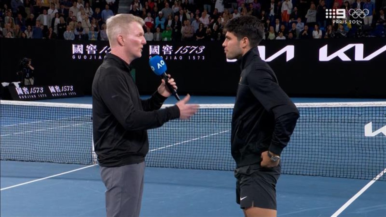 Jim Courier's interview with Carlos Alcaraz