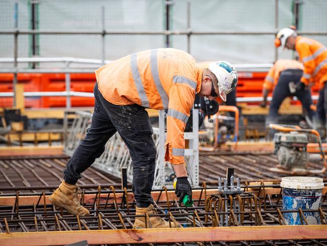 BOX HILL, NOVEMBER 26, 2024: Works underway on the Suburban Rail Loop (SRL) site at Box Hill. Picture: Mark Stewart