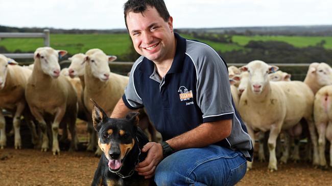 Jamie Heinrich is a sheep farmer at Kangaroo Island. Picture: Tom Huntley