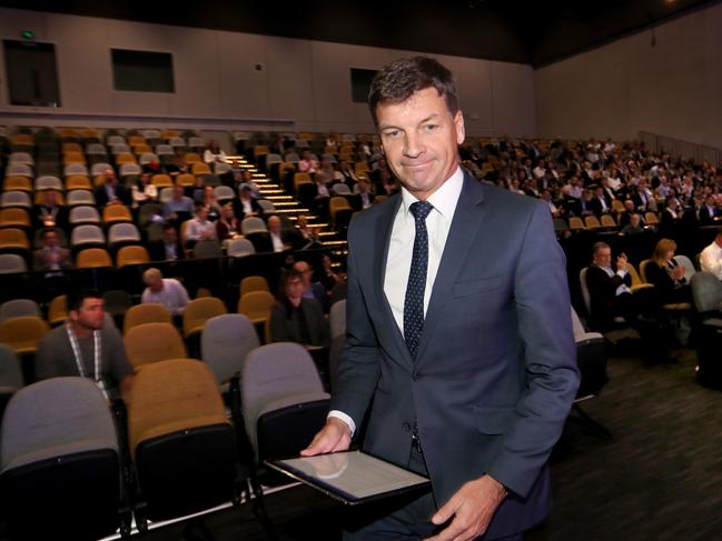 12/06/2019 Energy Minister Angus Taylor speaking at the Energy Week conference at Melbourne Convention centre. Picture: David Geraghty / The Australian.